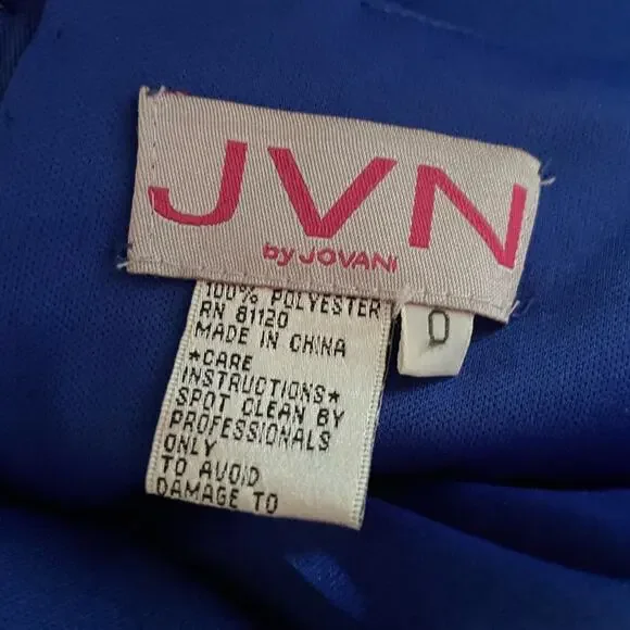 JVN Jovani royal blue open back dress - Picture 5 of 8